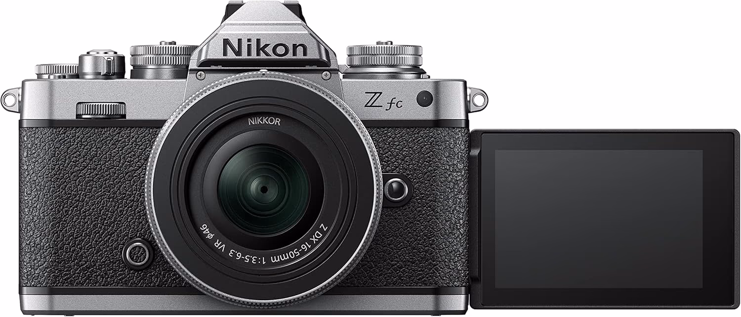 Écran orientable du Nikon Zfc en position selfie